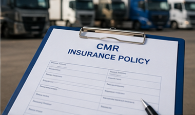 CMR insurance policy document used for international road freight liability protection