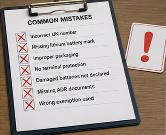 Common mistakes during lithium battery ADR transport and dangerous goods handling