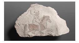 An Egyptian graffito of goddess Astarte on horseback