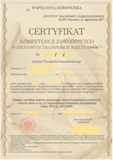 Example of Certificate of Professional Competence manager