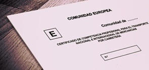 Certificate of Professional Competence for Transport Spain example