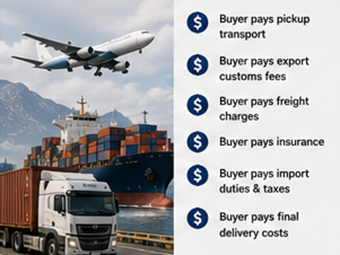 International transport costs and logistics planning under EXW shipping terms